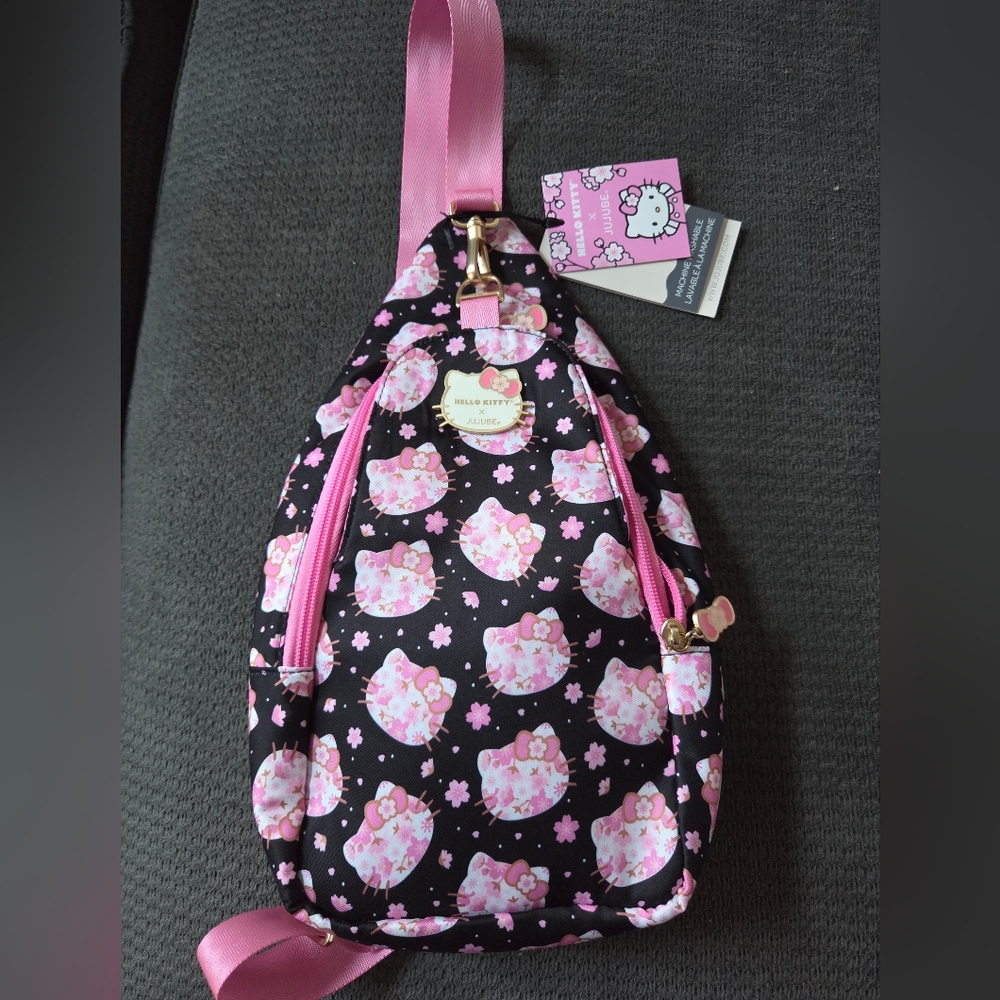NWT Hello Kitty x Jujubee Cherry Blossom Sling Bag